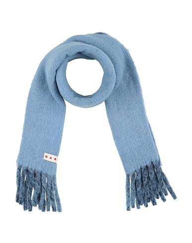 MARNI Scarves and foulards Pastel blue 50% Wool, 20% Polyamide, 15% Mohair wool, 15% Alpaca wool