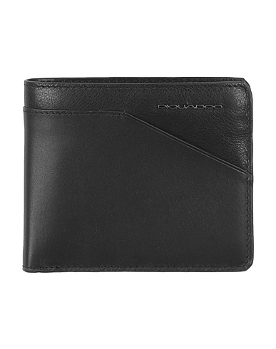 PIQUADRO Brieftasche Schwarz Leder
