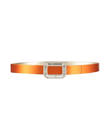 ROGER VIVIER Belts Tan Leather, Textile fibres