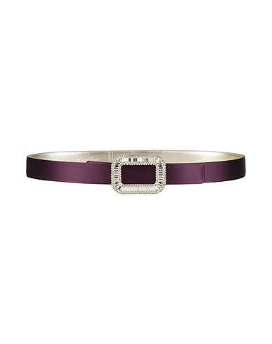 ROGER VIVIER Belts VIOLA SCURO Leather, Textile fibers