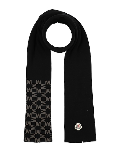 MONCLER Scarves and foulards Black 100% Cotton