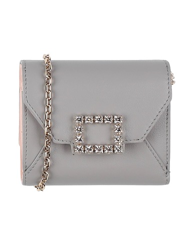 ROGER VIVIER Cross-body wallet GRIGIO CHIARO Leather