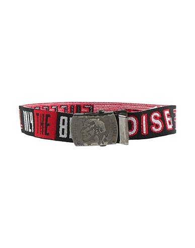 DIESEL Belt Black 70% Polyester, 30% Elastane
