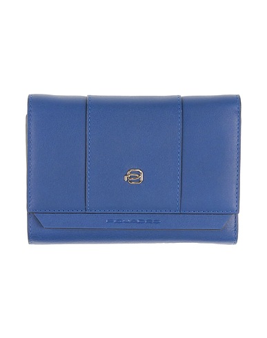 PIQUADRO Wallet Blue 100% Cow leather