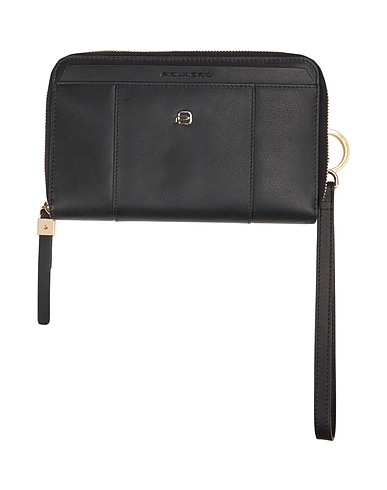 PIQUADRO Wallet Black Cow leather