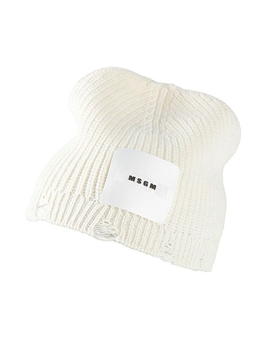 MSGM Hat Ivory 50% Wool, 50% Polyacrylic