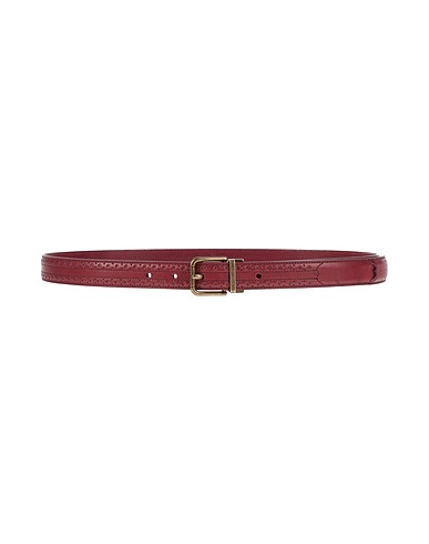 DOLCE&GABBANA Regular belt Burgundy Leather