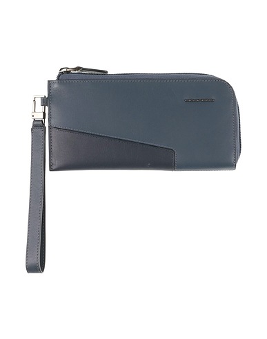 PIQUADRO Wallet Slate blue Cow leather