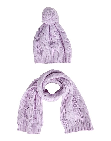 EMPORIO ARMANI Baby accessories set Lilac 34% Polyamide, 30% Wool, 30% Viscose, 5% Cashmere, 1% Polyester