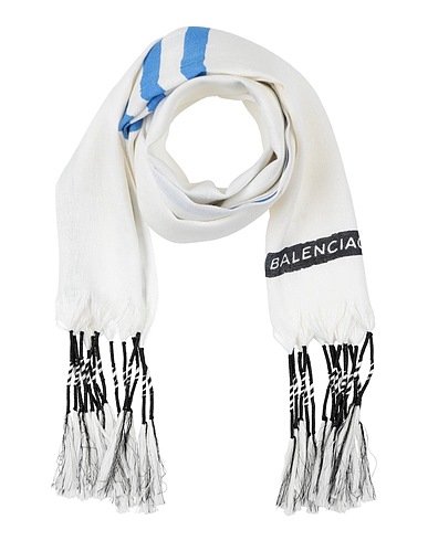 BALENCIAGA Scarves and foulards White 100% Linen, Viscose, Polyester