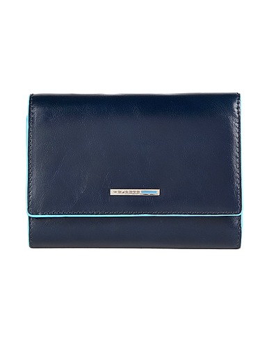 PIQUADRO Brieftasche Blau 100% Rindsleder