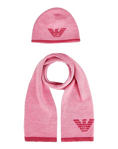 EMPORIO ARMANI Accessories sets Pink 50% Wool, 28% Cotton, 22% Viscose
