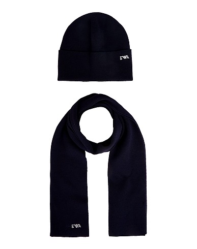 EMPORIO ARMANI Accessories sets Midnight blue 100% Wool