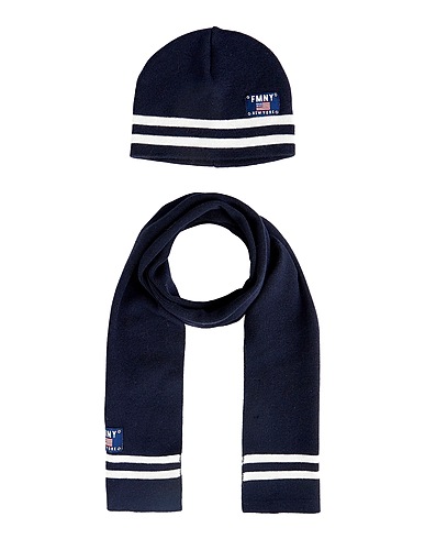 FRED MELLO Accessories sets Midnight blue 40% Acrylic, 30% Cotton, 30% Wool