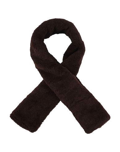 MAX MARA Scarves and foulards Dark brown 62% Alpaca wool, 26% Virgin Wool, 12% Silk