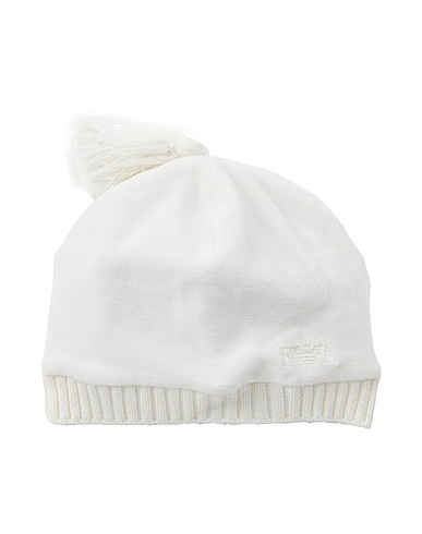 EMPORIO ARMANI Hat Off white 100% Cotton, Wool