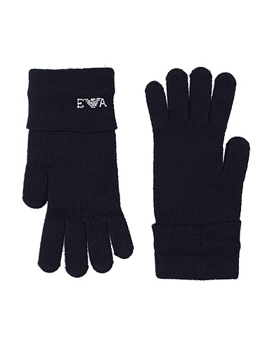 EMPORIO ARMANI Gloves Midnight blue 100% Wool