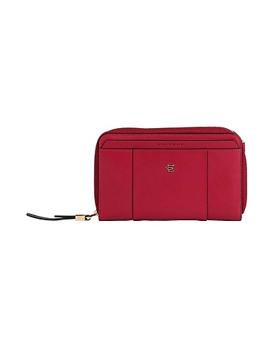 PIQUADRO Wallet Brick red 100% Cow leather