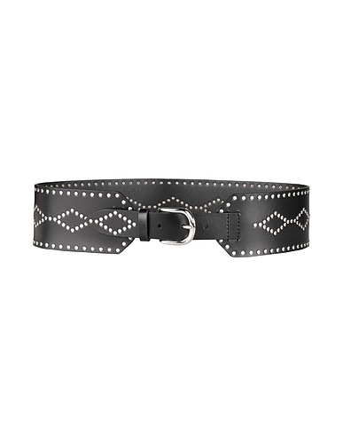 ISABEL MARANT Cinturón Ancho Negro 70% Piel de bovino, 25% Cobre, 5% Zamak