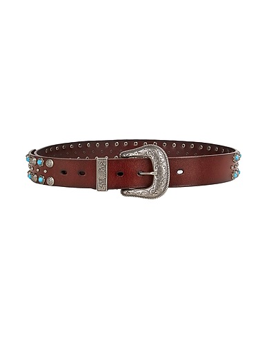 NO SECRETS Regular belt Chocolate brown Leather