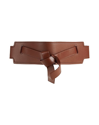 NO SECRETS High-waist belt Brown Leather
