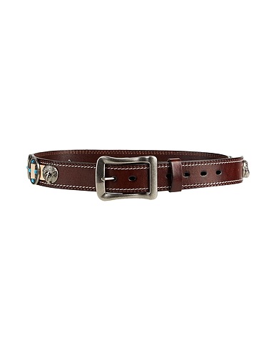 NO SECRETS Regular belt Dark brown Leather