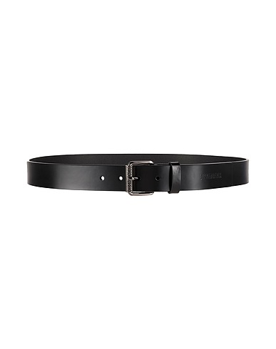 BIKKEMBERGS Leather belt Black 100% Calfskin
