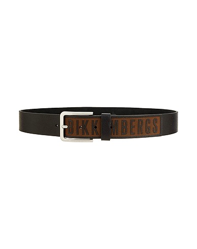 BIKKEMBERGS Leather belt Black 100% Calfskin