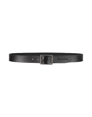 BIKKEMBERGS Leather belt Black 100% Calfskin