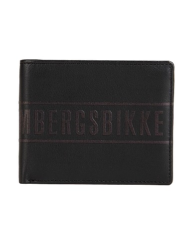 BIKKEMBERGS Wallet Black 100% Cow leather