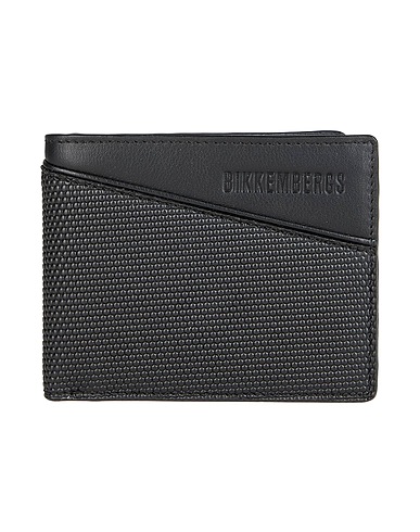 BIKKEMBERGS Wallet Black 100% Cow leather