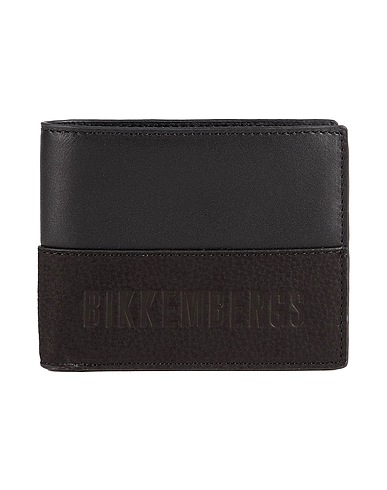 BIKKEMBERGS Wallet Black 100% Calfskin