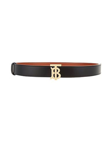 BURBERRY Regular belt Black 100% Calfskin