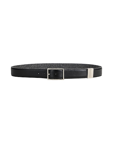 CERRUTI 1881 Leather belt NERO 50% Calfskin, 50% Nylon
