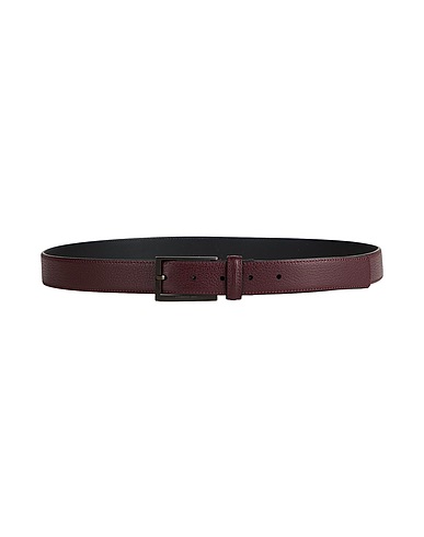 CERRUTI 1881 Leather belt Burgundy 100% Calfskin