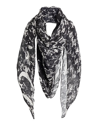 MANILA GRACE Scarves and foulards Black 72% Cotton, 28% Silk