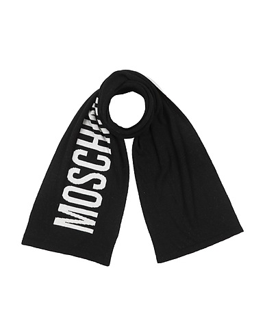 MOSCHINO Scarves and foulards Black 40% Viscose, 30% Polyamide, 25% Virgin Wool, 5% Cashmere