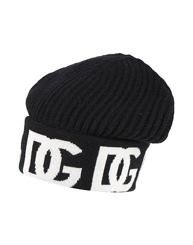 DOLCE&GABBANA Hat Black 92% Cashmere, 7% Polyamide, 1% Elastane