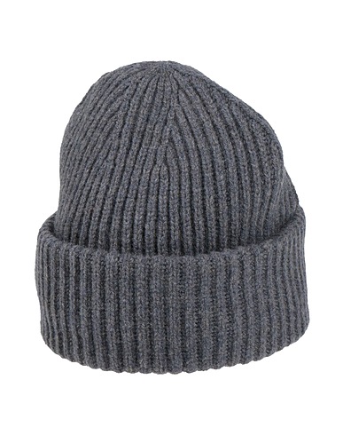 PAOLO PECORA Hat Slate blue 100% Virgin Wool