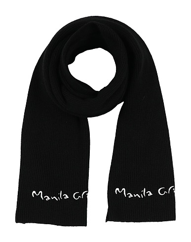 MANILA GRACE Scarves and foulards Black 40% Acrylic, 30% Wool, 30% Nylon