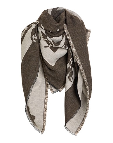 MANILA GRACE Scarves and foulards Khaki 64% Acrylic, 14% Modal, 9% Wool, 9% Viscose, 4% Alpaca wool