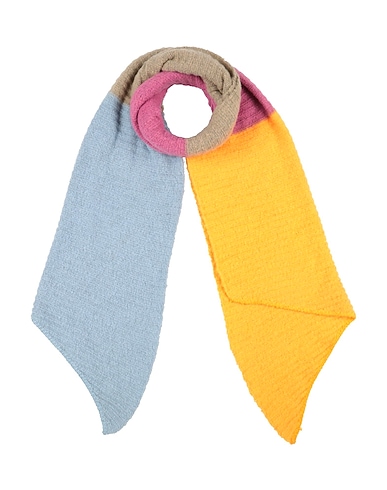 PIECES Scarves and foulards Yellow 55% Recycled polyester, 25% Acrylic, 18% Nylon, 2% Elastane