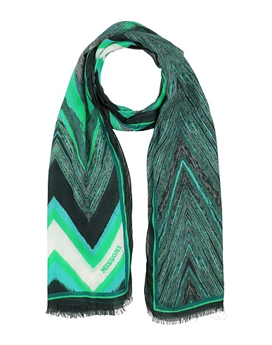 MISSONI Scarves and foulards Emerald green 85% Modal, 15% Silk