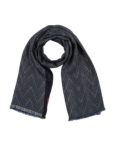 MISSONI Scarves and foulards Midnight blue 47% Viscose, 40% Wool, 6% Polyester, 4% Cotton, 3% Polyamide