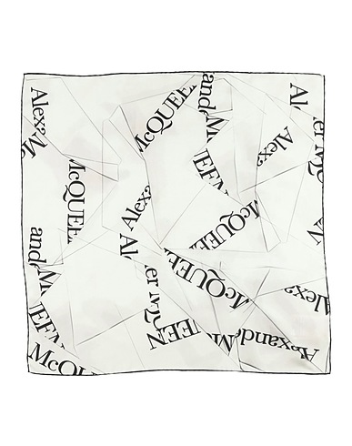 MCQUEEN Scarves and foulards Off white 100% Silk