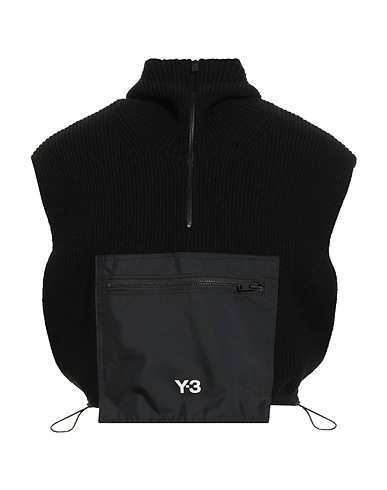 Y-3 Chaleco Negro 93% Lana, 6% Poliamida, 1% Elastán, Poliamida reciclado