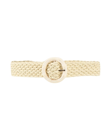 JOHANNA ORTIZ Regular belt Cream 100% Cow leather