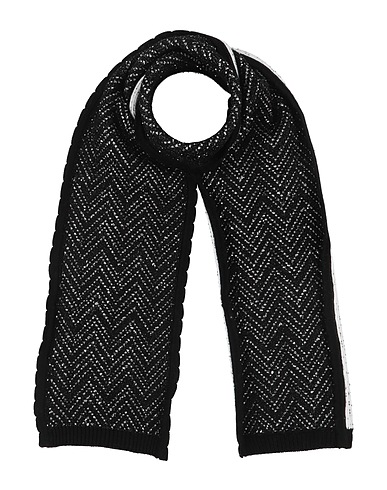 MISSONI Scarves and foulards Black 57% Cotton, 32% Polyamide, 11% Polyester