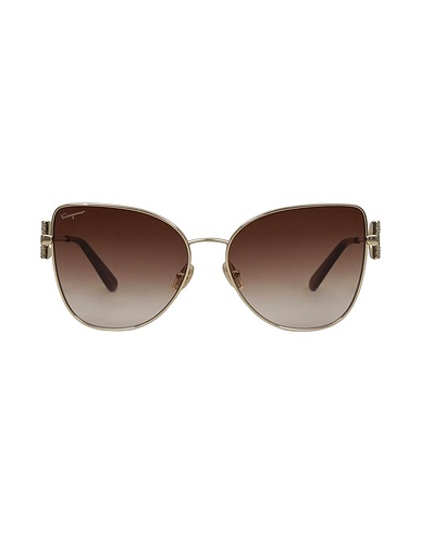 FERRAGAMO Sunglasses Burgundy Metal, Plastic