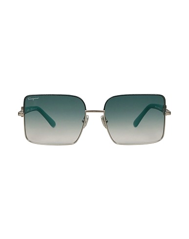 FERRAGAMO Sunglasses Green Plastic, Metal